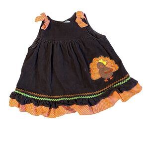 Rare Editions Girls Thanksgiving Turkey Dress